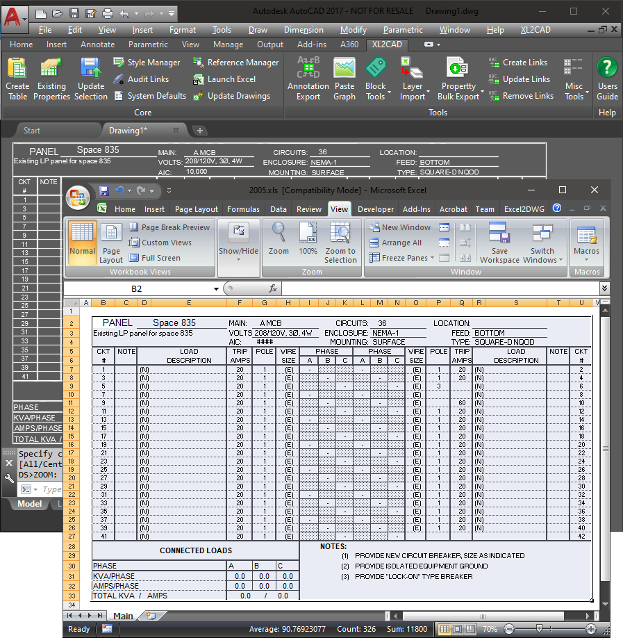 Draw In Autocad From Excel Data